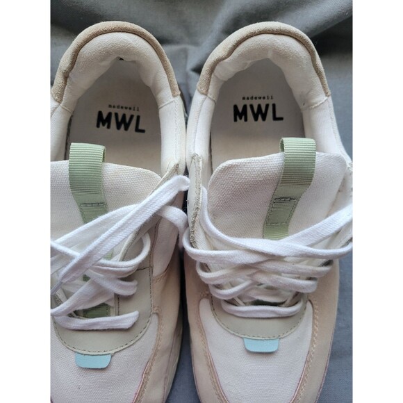 Madewell MWL Kickoff Trainer Neutral Sneakers in Pastel Colorblock Womens 9 - Picture 11 of 12